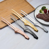 Maxbell Multipurpose Food Clips Korean BBQ Buffet Clip for Restaurant Party Camping silver