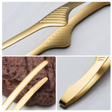 Maxbell Multipurpose Food Clips Korean BBQ Buffet Clip for Restaurant Party Camping silver