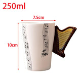 Maxbell Coffee Cup Travel Drinking Water Mug Harps shape Yogurt Oatmeal Milk Style B