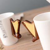 Maxbell Coffee Cup Travel Drinking Water Mug Harps shape Yogurt Oatmeal Milk Style B