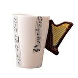 Maxbell Coffee Cup Travel Drinking Water Mug Harps shape Yogurt Oatmeal Milk Style B