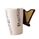 Maxbell Coffee Cup Travel Drinking Water Mug Harps shape Yogurt Oatmeal Milk Style B