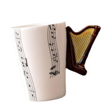 Maxbell Coffee Cup Travel Drinking Water Mug Harps shape Yogurt Oatmeal Milk Style B