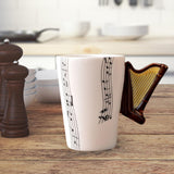 Maxbell Coffee Cup Travel Drinking Water Mug Harps shape Yogurt Oatmeal Milk Style B