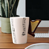Maxbell Coffee Cup Travel Drinking Water Mug Harps shape Yogurt Oatmeal Milk Style B