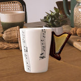 Maxbell Coffee Cup Travel Drinking Water Mug Harps shape Yogurt Oatmeal Milk Style B