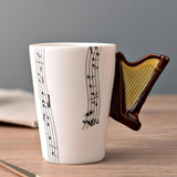 Maxbell Coffee Cup Travel Drinking Water Mug Harps shape Yogurt Oatmeal Milk Style B