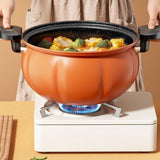 Maxbell Slow Cooker Cookware Pressure Stew Pot for Parties Outdoor Camping Picnics Orange
