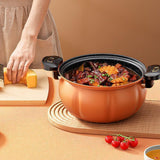 Maxbell Slow Cooker Cookware Pressure Stew Pot for Parties Outdoor Camping Picnics Orange