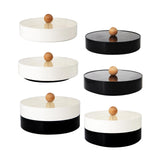 Maxbell Snacks Storage Tray 4 Grid Tray with Clear Lid Accessories for Home Wedding White single layer