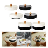 Maxbell Snacks Storage Tray 4 Grid Tray with Clear Lid Accessories for Home Wedding White single layer