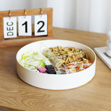 Maxbell Snacks Storage Tray 4 Grid Tray with Clear Lid Accessories for Home Wedding White single layer