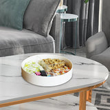 Maxbell Snacks Storage Tray 4 Grid Tray with Clear Lid Accessories for Home Wedding White single layer