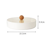 Maxbell Snacks Storage Tray 4 Grid Tray with Clear Lid Accessories for Home Wedding White single layer