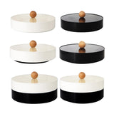 Maxbell Snacks Storage Tray 4 Grid Tray with Clear Lid Accessories for Home Wedding White single layer
