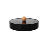 Maxbell Snacks Storage Tray 4 Grid Tray with Clear Lid Accessories for Home Wedding Black single layer