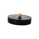 Maxbell Snacks Storage Tray 4 Grid Tray with Clear Lid Accessories for Home Wedding Black single layer