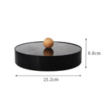 Maxbell Snacks Storage Tray 4 Grid Tray with Clear Lid Accessories for Home Wedding Black single layer
