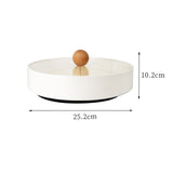Maxbell Snacks Storage Tray 4 Grid Tray with Clear Lid Accessories for Home Wedding White(with Base)