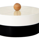 Maxbell Snacks Storage Tray 4 Grid Tray with Clear Lid Accessories for Home Wedding double Layer