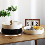 Maxbell Snacks Storage Tray 4 Grid Tray with Clear Lid Accessories for Home Wedding double(with Base)