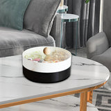 Maxbell Snacks Storage Tray 4 Grid Tray with Clear Lid Accessories for Home Wedding double(with Base)