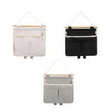 Maxbell Wall Mount Practical Storage Bag 3 Pockets Multifunction for Bathroom Home Decor White