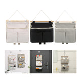 Maxbell Wall Mount Practical Storage Bag 3 Pockets Multifunction for Bathroom Home Decor White