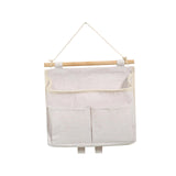 Maxbell Wall Mount Practical Storage Bag 3 Pockets Multifunction for Bathroom Home Decor White