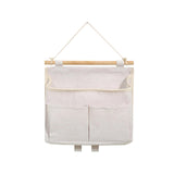 Maxbell Wall Mount Practical Storage Bag 3 Pockets Multifunction for Bathroom Home Decor White