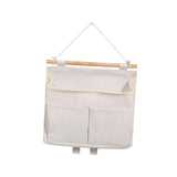 Maxbell Wall Mount Practical Storage Bag 3 Pockets Multifunction for Bathroom Home Decor White