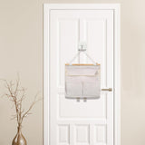 Maxbell Wall Mount Practical Storage Bag 3 Pockets Multifunction for Bathroom Home Decor White