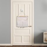 Maxbell Wall Mount Practical Storage Bag 3 Pockets Multifunction for Bathroom Home Decor White