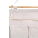 Maxbell Wall Mount Practical Storage Bag 3 Pockets Multifunction for Bathroom Home Decor White