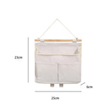 Maxbell Wall Mount Practical Storage Bag 3 Pockets Multifunction for Bathroom Home Decor White