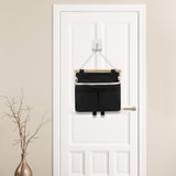 Maxbell Wall Mount Practical Storage Bag 3 Pockets Multifunction for Bathroom Home Decor Black