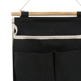 Maxbell Wall Mount Practical Storage Bag 3 Pockets Multifunction for Bathroom Home Decor Black