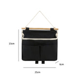 Maxbell Wall Mount Practical Storage Bag 3 Pockets Multifunction for Bathroom Home Decor Black