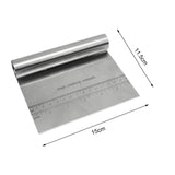 Maxbell Stainless Steel Scraper with Scale Pizza Cutter for home