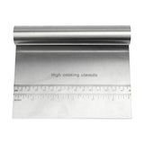 Maxbell Stainless Steel Scraper with Scale Pizza Cutter for home