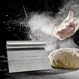 Maxbell Stainless Steel Scraper with Scale Pizza Cutter for home