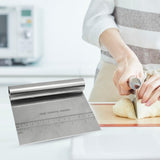 Maxbell Stainless Steel Scraper with Scale Pizza Cutter for home