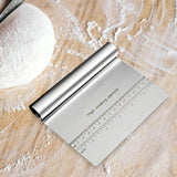 Maxbell Stainless Steel Scraper with Scale Pizza Cutter for home