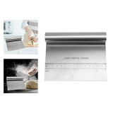 Maxbell Stainless Steel Scraper with Scale Pizza Cutter for home