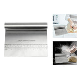 Maxbell Stainless Steel Scraper with Scale Pizza Cutter for home