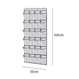 Maxbell Hanging Shoe Organizer Large Capacity Accessory Breathable for Door Bedroom White