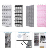 Maxbell Hanging Shoe Organizer Large Capacity Accessory Breathable for Door Bedroom White