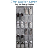 Maxbell Hanging Shoe Organizer Large Capacity Accessory Breathable for Door Bedroom White