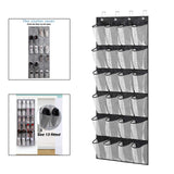 Maxbell Hanging Shoe Organizer Large Capacity Accessory Breathable for Door Bedroom Black