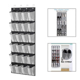 Maxbell Hanging Shoe Organizer Large Capacity Accessory Breathable for Door Bedroom Black